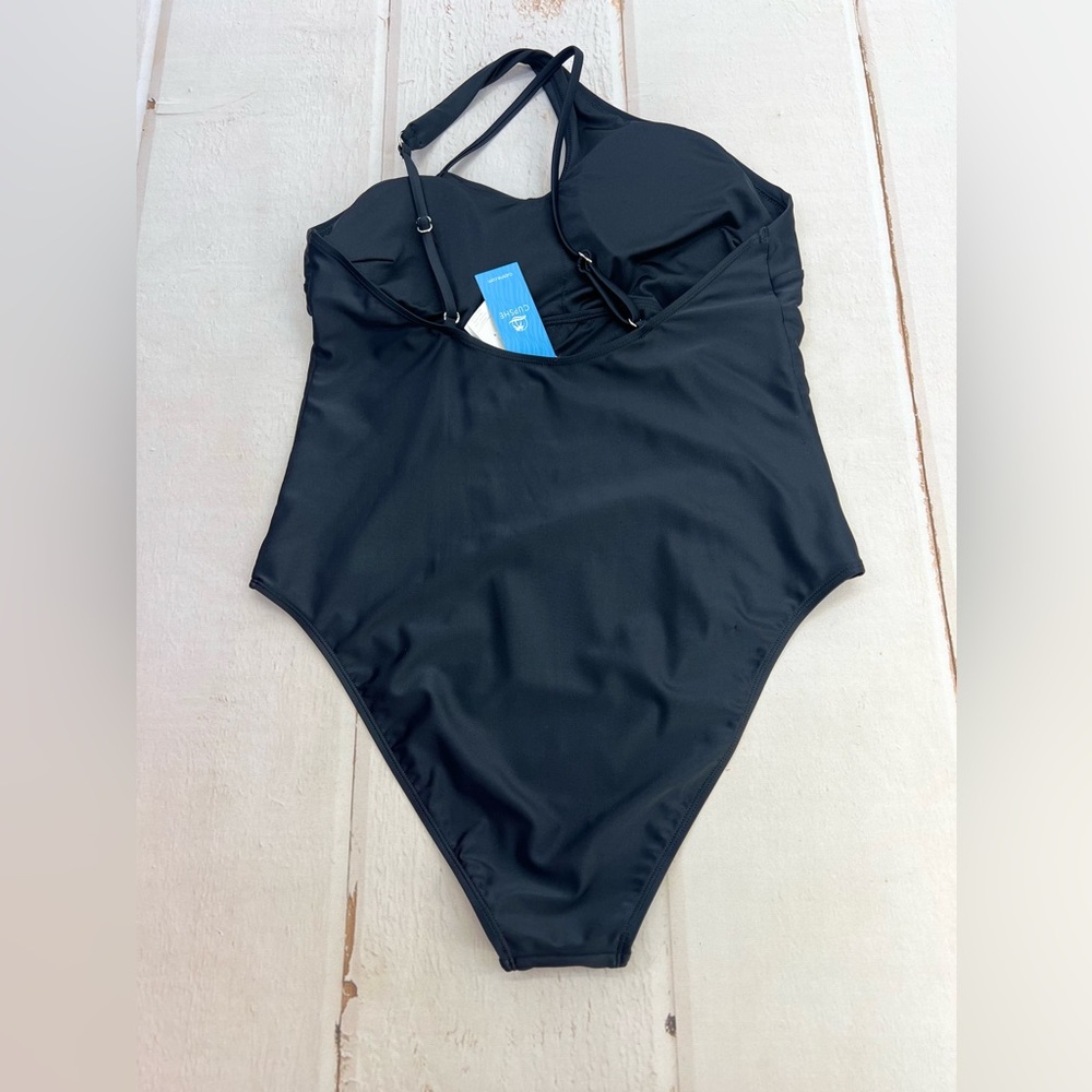 NWT Women's Asymmetrical Cutout One Piece Swimsuit SIZE XL - Picture 9 of 16